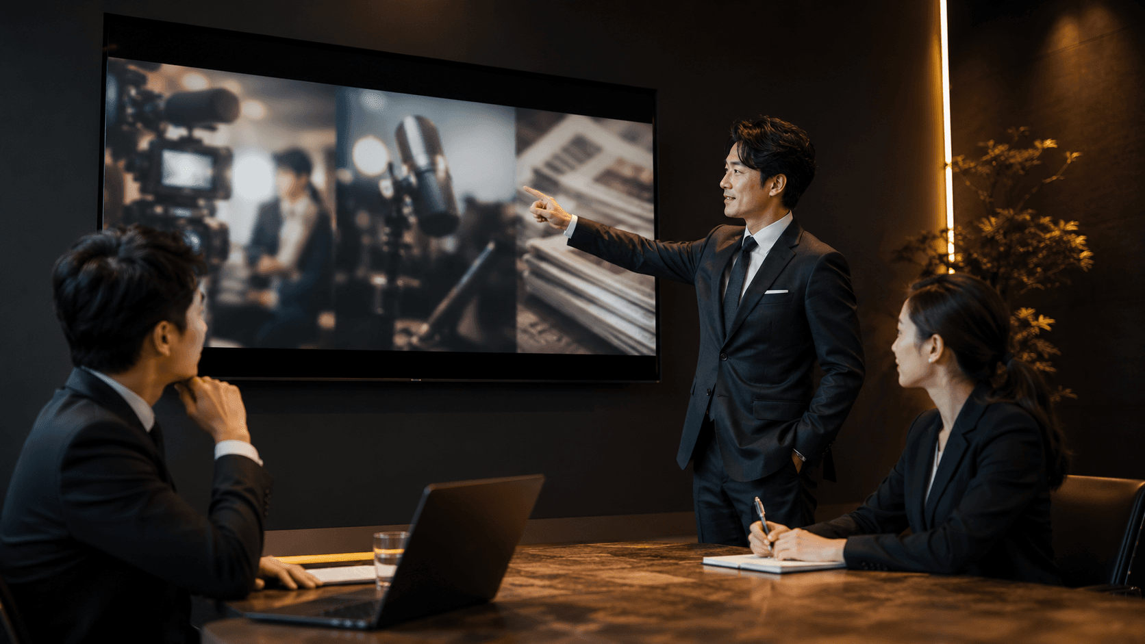 TV・ラジオ・雑誌PRの提案打ち合わせ風景